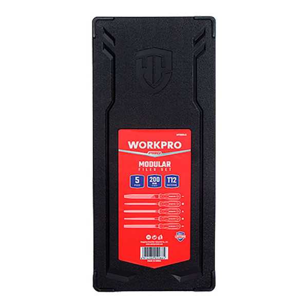 Limas 200 mm, Acero T12, Juego 5 Piezas, Serie Modular WORKPRO