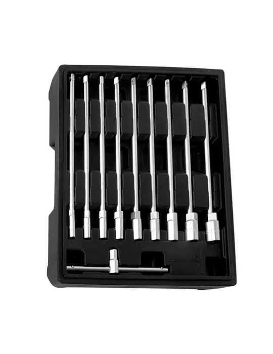 Llave T con Vasos Intercambiables, 8-19 mm, Juego 10 Piezas, Serie Modular WORKPRO