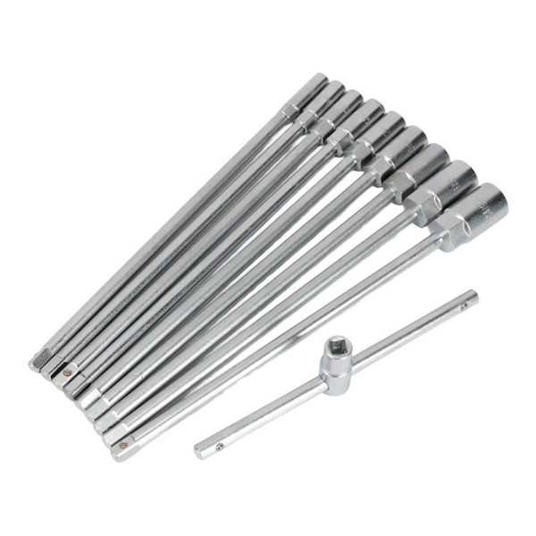 Llave T con Vasos Intercambiables, 8-19 mm, Juego 10 Piezas, Serie Modular WORKPRO