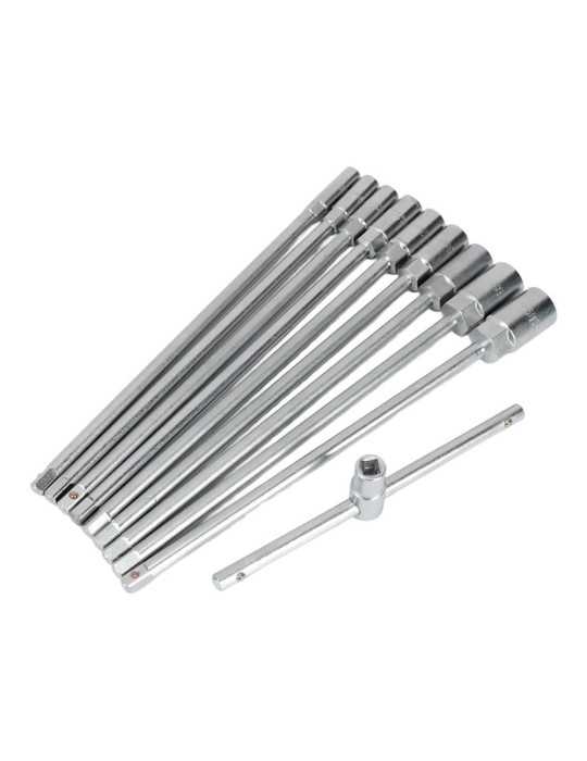 Llave T con Vasos Intercambiables, 8-19 mm, Juego 10 Piezas, Serie Modular WORKPRO