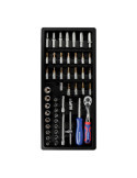 Llave de Carraca, Vasos y Puntas ¼ pulg, Juego 50 Piezas, Serie Modular WORKPRO