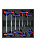 Llaves Allen Mango en T, Punta Esférica, 2-10 mm, Juego 8 Piezas, Serie Modular WORKPRO
