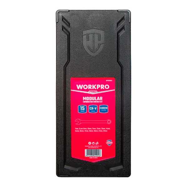 Llave Combinada, Fija Estrella, 7 - 22 mm, Juego 15 Piezas, Serie Modular WORKPRO