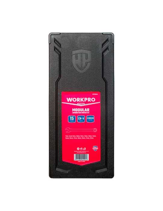 Llave Combinada, Fija Estrella, 7 - 22 mm, Juego 15 Piezas, Serie Modular WORKPRO