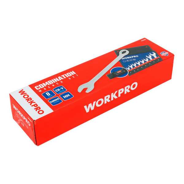 Llave Combinada 8 - 19 mm, Juego 8 Piezas WORKPRO