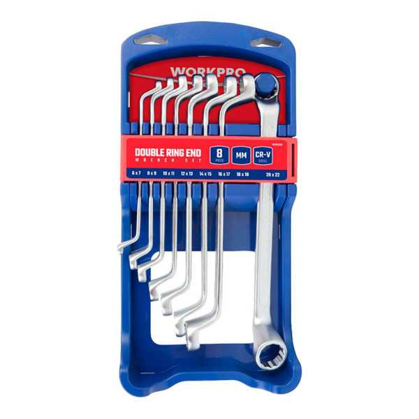 Llaves de Estrella Acodadas Dobles, Juego 8 Piezas WORKPRO
