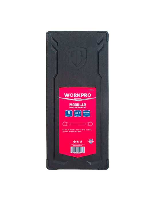 Llaves de Estrella Acodadas Dobles, Juego 8 Piezas, Serie Modular WORKPRO