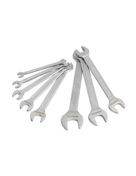 Llave Fija Doble, Juego 8 Piezas WORKPRO
