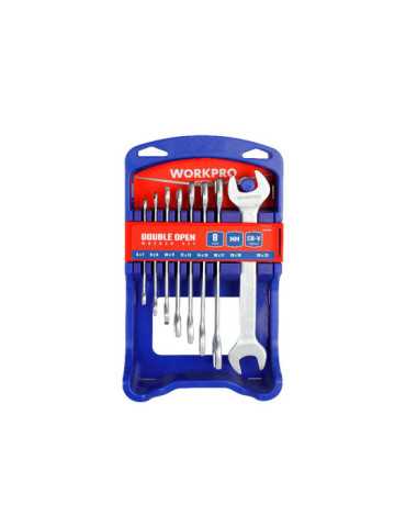 Llave Fija Doble, Juego 8 Piezas WORKPRO 2