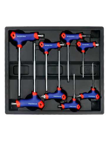 Llaves Torx Mango en T, T10 - T50, Juego 8 Piezas, Serie Modular WORKPRO