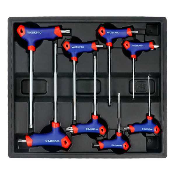 Llaves Torx Mango en T, T10 - T50, Juego 8 Piezas, Serie Modular WORKPRO