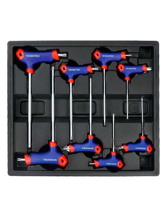 Llaves Torx Mango en T, T10 - T50, Juego 8 Piezas, Serie Modular WORKPRO