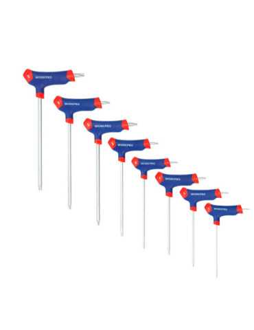 Llaves Torx Mango en T, T10 - T50, Juego 8 Piezas, Serie Modular WORKPRO 2