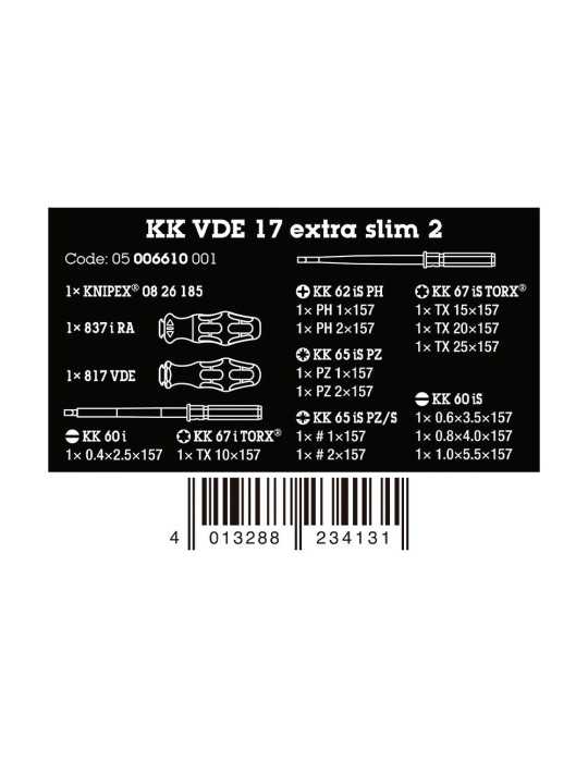 Destornilladores Vde, Extra Slim 1, Juego 16 Piezas WERA