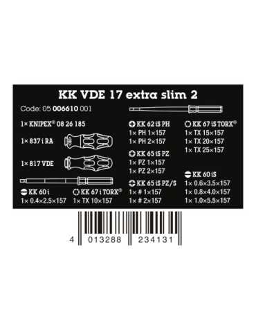 Destornilladores Vde, Extra Slim 2, Juego 17 Piezas WERA 2