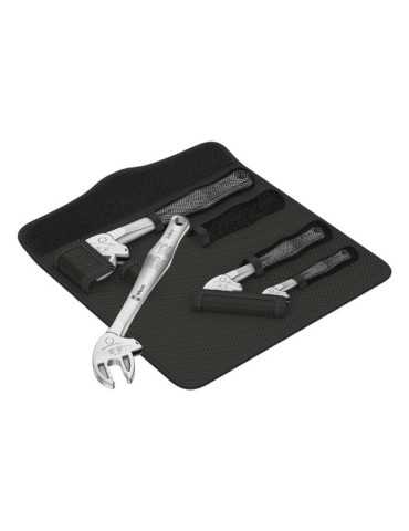 Llaves Boca Ajustable Joker 6004, Juego 4 Piezas WERA