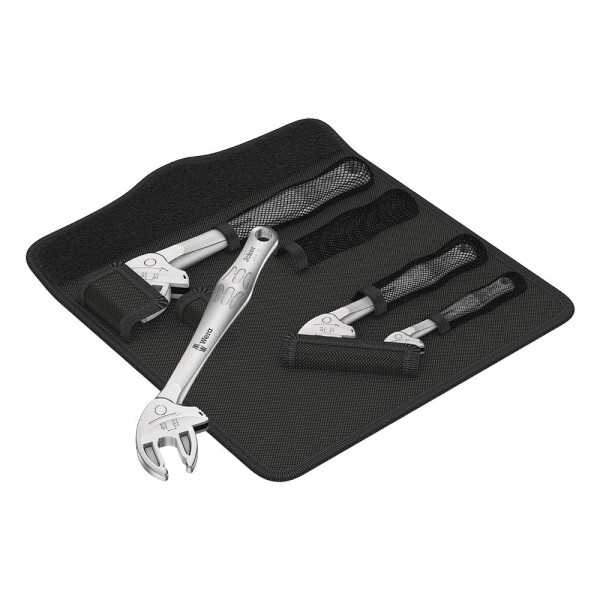 Llaves Boca Ajustable Joker 6004, Juego 4 Piezas WERA
