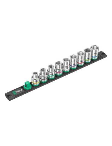 Vasos ½ pulg Rail C4, Juego 9 Piezas WERA