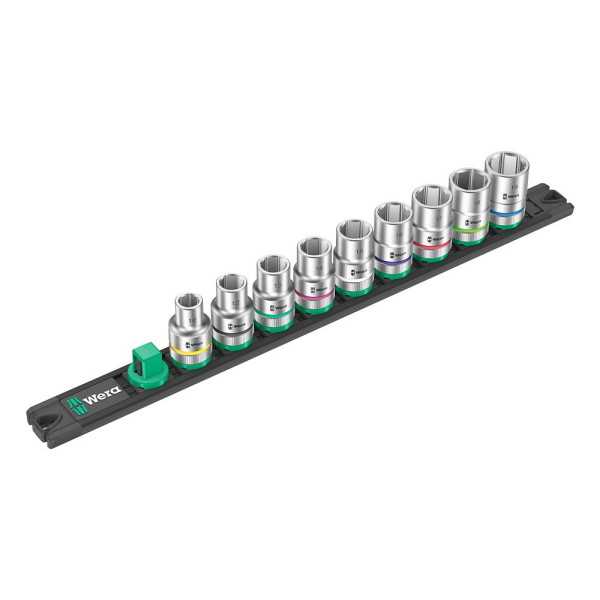 Vasos ½ pulg Rail C4, Juego 9 Piezas WERA