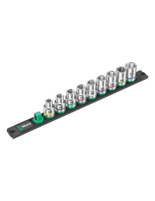 Vasos ½ pulg Rail C4, Juego 9 Piezas WERA