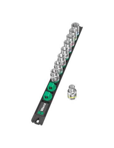 Vasos ½ pulg Rail C4, Juego 9 Piezas WERA 2