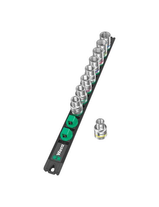 Vasos ½ pulg Rail C4, Juego 9 Piezas WERA