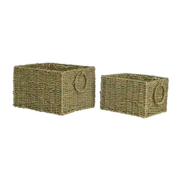 Cesta Marrón con 2 Asas, Set de 2 uds EVERLANDS