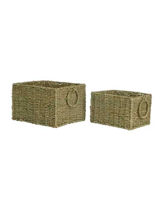 Cesta Marrón con 2 Asas, Set de 2 uds EVERLANDS