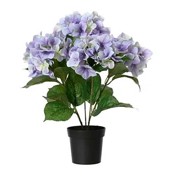 Maceta de Hortensias Artificiales Lilas, Ø28 x 46 cm EVERLANDS