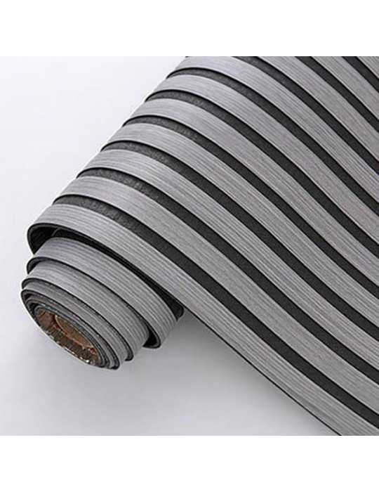 Revestimiento Autoadhesivo 3D, Color Roble Gris con Fondo de Fieltro Gris Antracita, Rollo de 58 x 300 cm PANELTECH