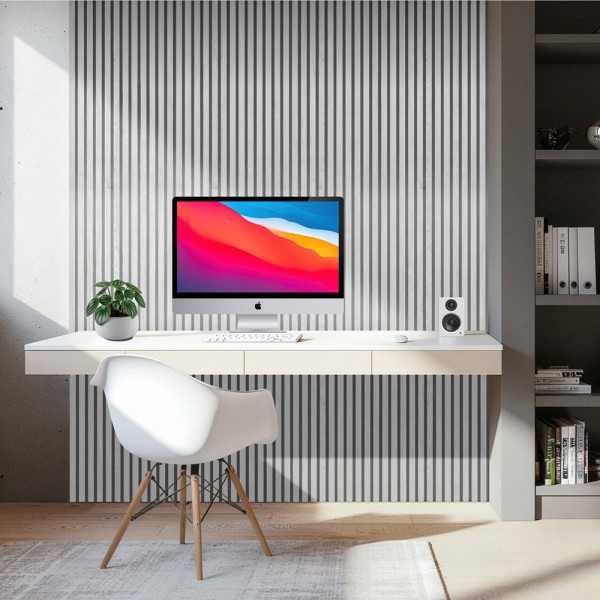 Revestimiento Autoadhesivo 3D, Color Roble Gris con Fondo de Fieltro Gris Antracita, Rollo de 58 x 300 cm PANELTECH