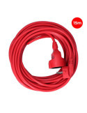 Prolongador con 1 Toma 2P+T, 16A 250V~ 15 m de Cable H05VV-F 3G1,5mm², Rojo EDM