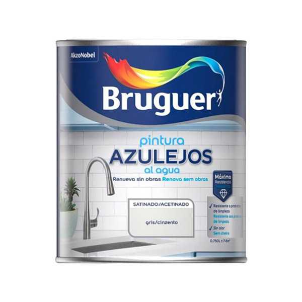 Pintura Azulejos al Agua Gris Satinado 750 ml BRUGUER