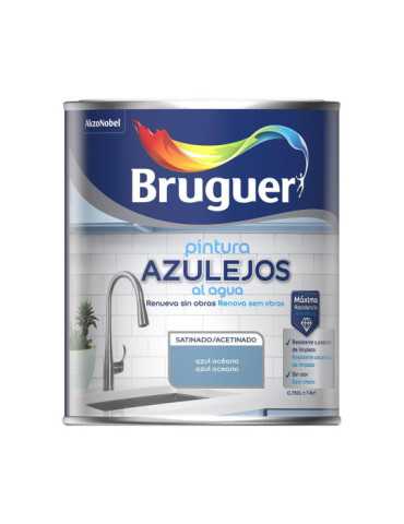 Pintura Azulejos al Agua Azul Océano Satinado 750 ml BRUGUER