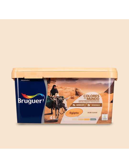 Pintura Paredes y Techos, Color Egipto Ocre Suave, 4 l BRUGUER
