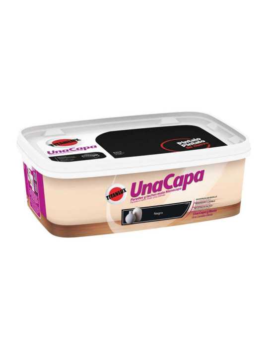 Pintura Plástica Vinil-Acrílica Interior Lavable una Capa Piedra Negro 2,5 L TITAN