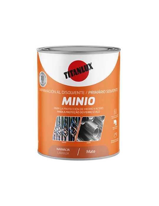 Imprimación Sintética Antioxidante Minio Naranja Mate 750 ml TITAN
