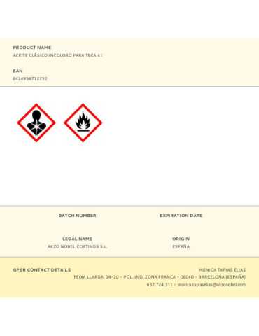Aceite Clásico para Teca Incoloro 4 L XYLAZEL 2