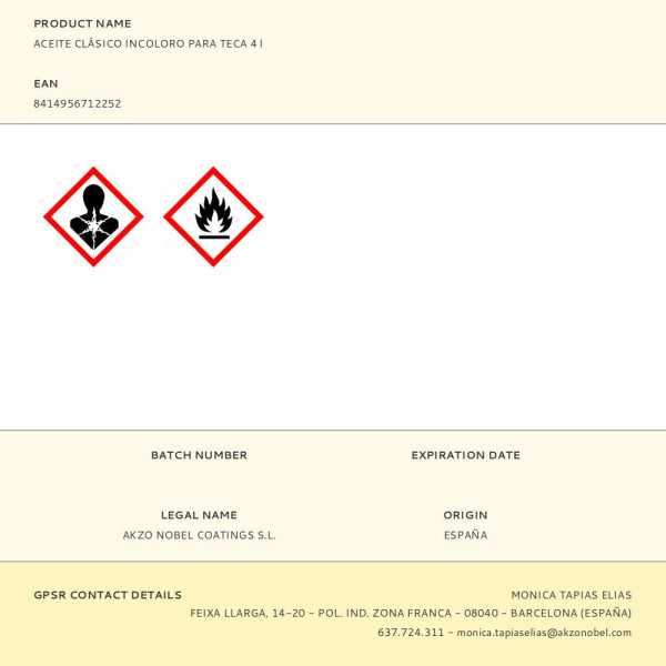 Aceite Clásico para Teca Incoloro 4 L XYLAZEL