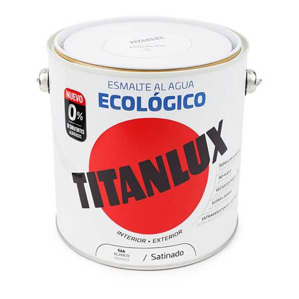 Esmalte Ecológico al Agua Blanco Satinado 2,5 L TITAN