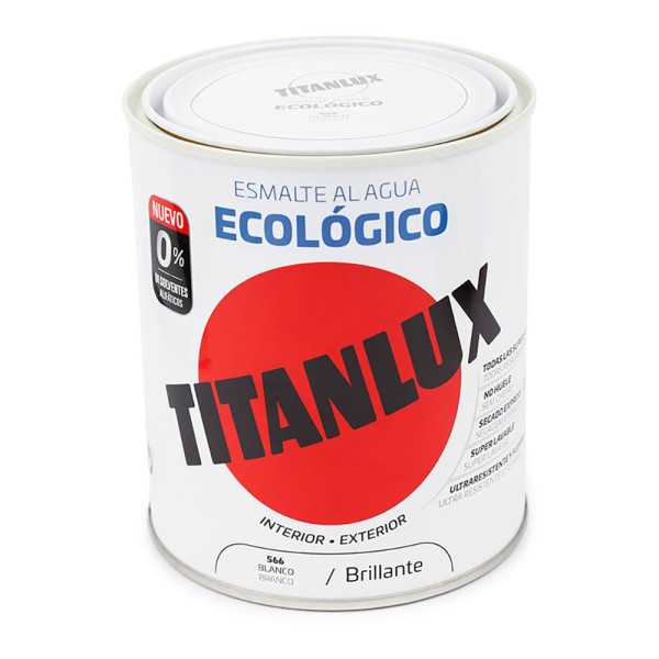 Esmalte Ecológico al Agua Blanco Brillante 750 ml TITAN