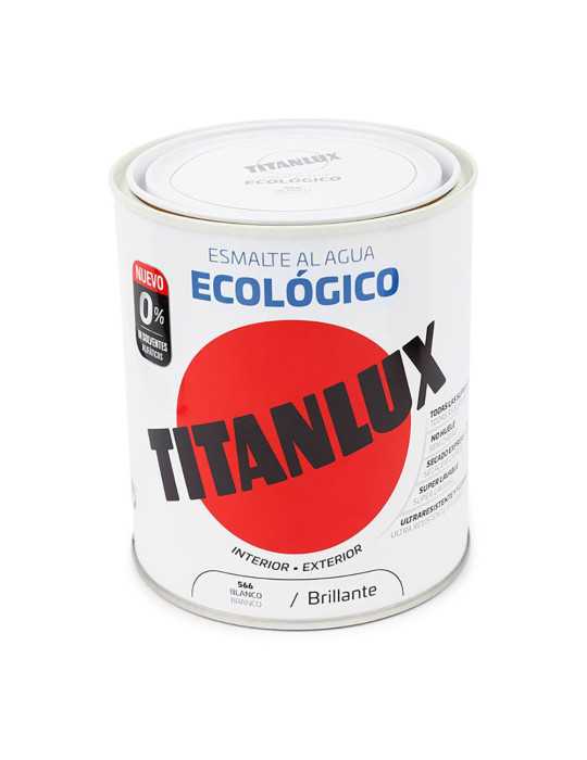 Esmalte Ecológico al Agua Blanco Brillante 750 ml TITAN