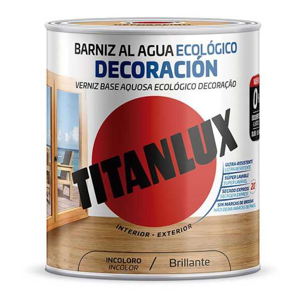 Barniz al Agua Ecológico Decoración Incoloro Brillante 750 ml TITAN