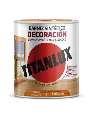 Barniz Sintético Decoración Roble Satinado 750 ml TITAN