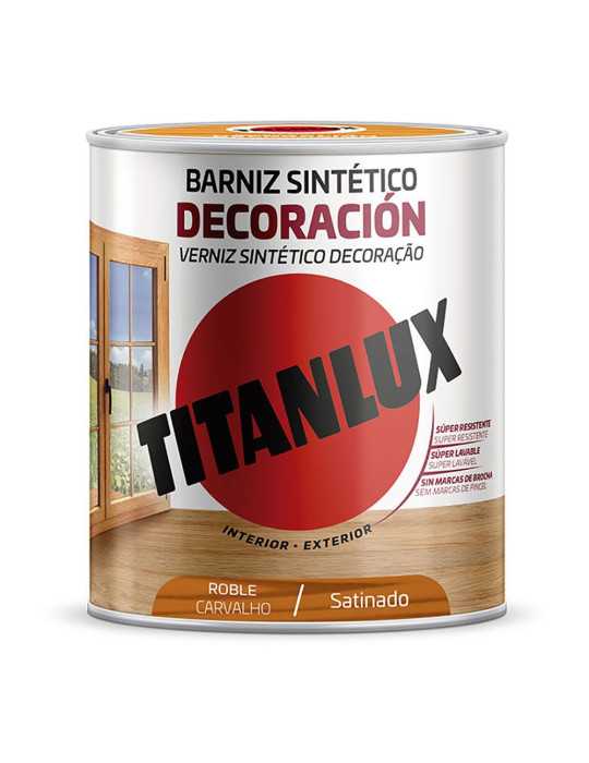 Barniz Sintético Decoración Roble Satinado 750 ml TITAN