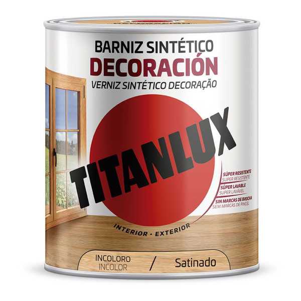 Barniz Sintético Decoración Incoloro Satinado 4 L TITAN