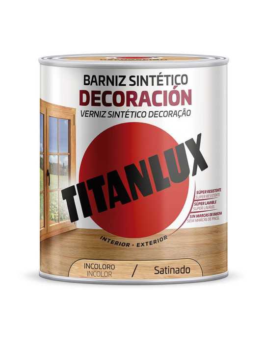 Barniz Sintético Decoración Incoloro Satinado 4 L TITAN