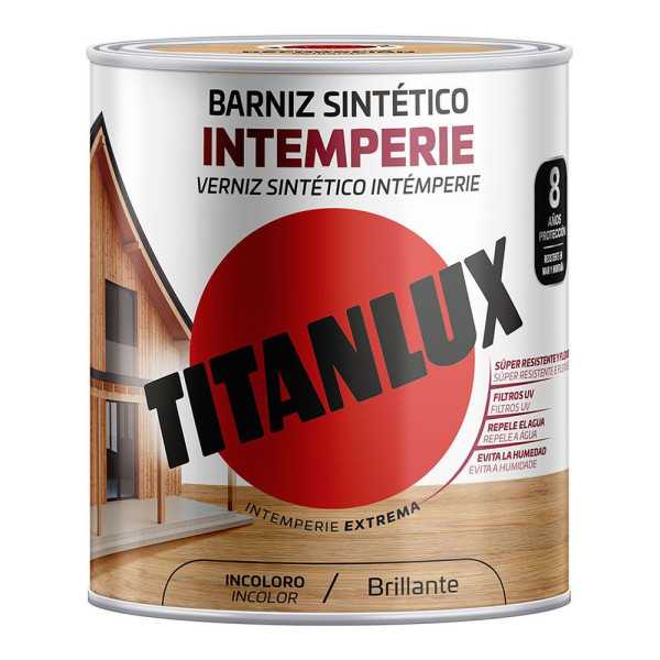 Barniz Sintético Intemperie Incoloro Brillante 4 L TITAN