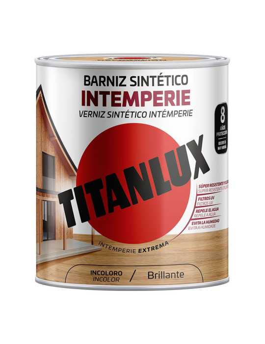Barniz Sintético Intemperie Incoloro Brillante 4 L TITAN