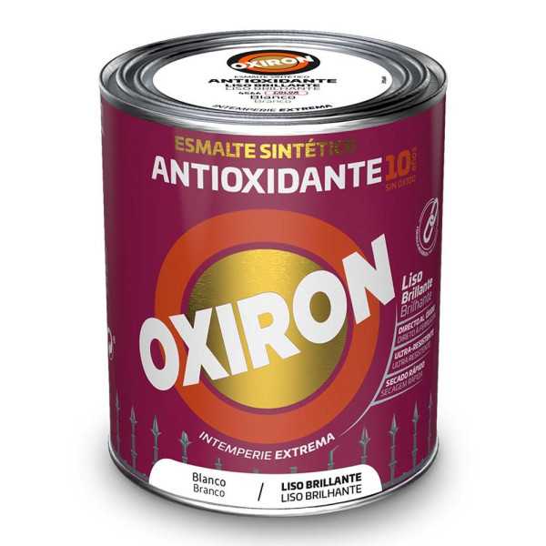 Esmalte Sintético Metálico Antioxidante Blanco Liso Brillante 750 ml OXIRON